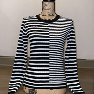 Striped black and white sweater